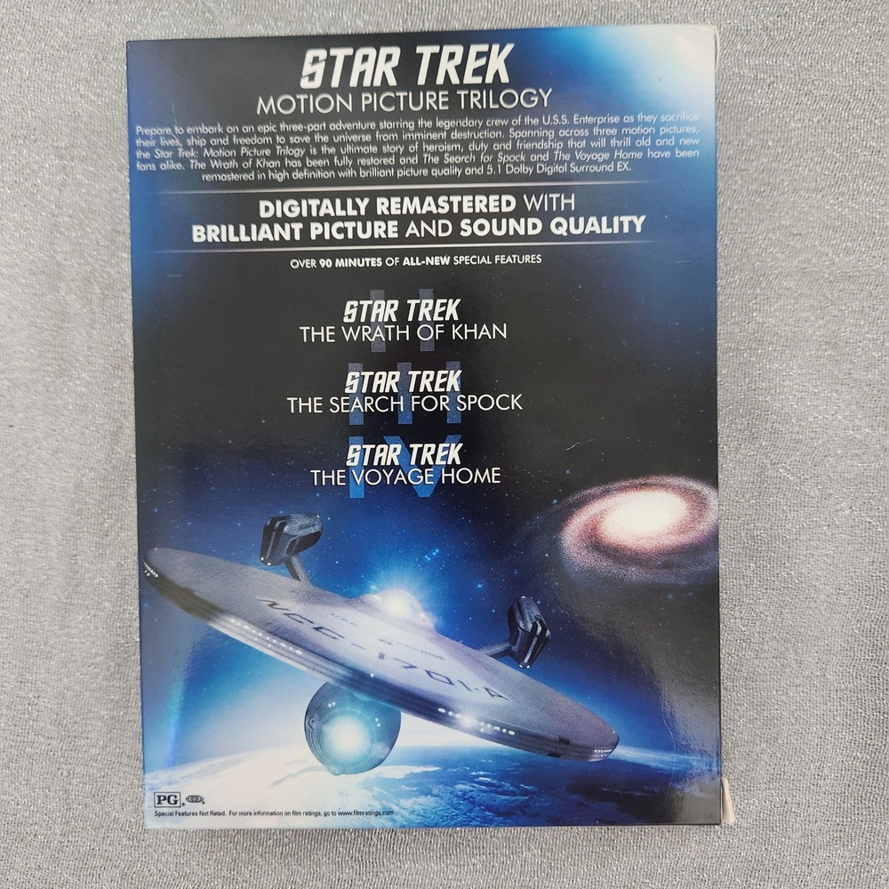 Star Trek Motion Picture Trilogy DVD Set II III IV Wrath of Khan Spock 2009 - Picture 2 of 6